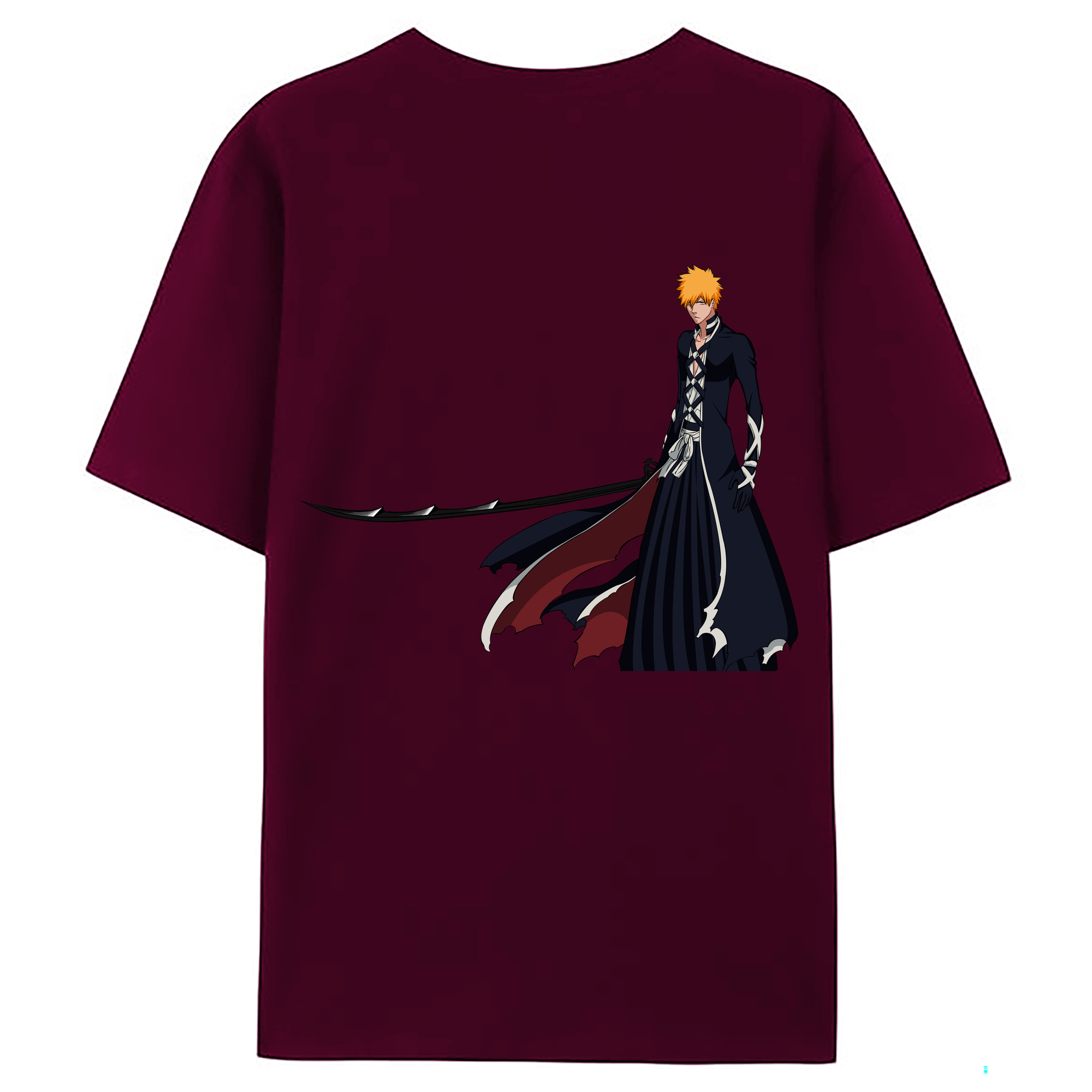 （画像用） ブリーチ 黒崎一護（くろさき いちご）BLEACH Kurosaki Ichigo レディース半袖Tシャツ(バックプリント)